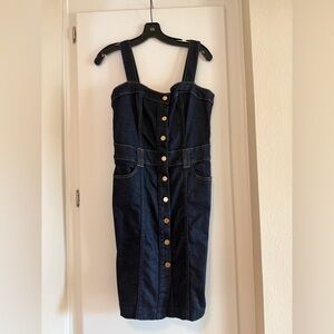 7 For All Mankind sweetheart neckline pencil denim Dress